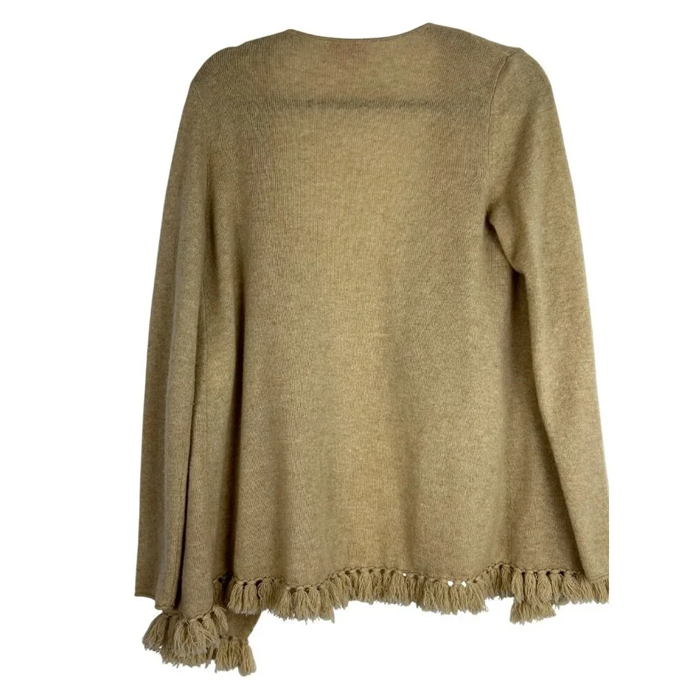 Lilly Pulitzer Cashmere Wrap Cardigan Sweater Jumper Womens Medium Beige - Picture 2 of 10